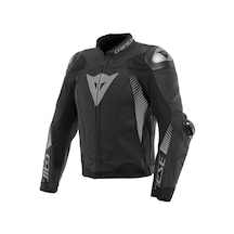 Dainese Super Speed 4 Black Matt Charcoal Gray Korumalı Deri Mont