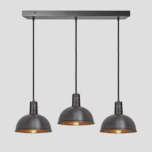 Rsylight Retro Dekoratif Metal Masa Üstü 3 Lü Siyah Rustik Dekoratif Sarkıt Avize 100 Cm-rys90190101050 Beyaz