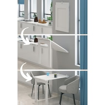 60x90 Cm  Duvara Monte Çerçeveli Tablo Masa 1. Sınıf Beyaz MDF