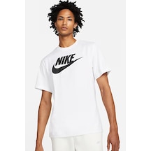 Nike Sportswear Futura Swoosh Logo Tee T Shirt Unisex Baskılı Tişört Beyaz Beyaz