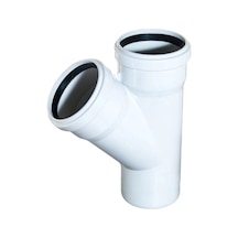 Mey İthalat Pvc Atık Su Borusu 50x50 Tek Çatal 45 Derece 10 Adet