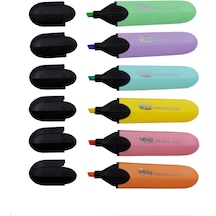 Pin Fosforlu Kalem 810 Pastel Renkler 6 Lı Set