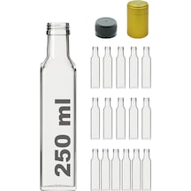 Afracam Maraska Şeffaf 250 ML Cam Şişe Kapak Kapüşon 16 Adet Afracam Maraska Şeffaf 250 ML Cam Şişe Kapak Kapüşon 16 Adet