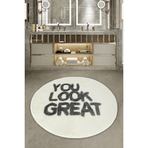 Great Beyaz 90X90 Cm Banyo Paspası, Banyo Halısı