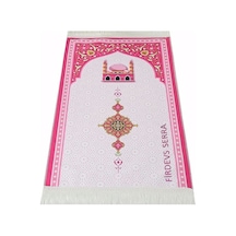 İsme Özel Çocuk Seccadesi Kudüs Pembe 82 45 Cm 110 Gr- Tesbih Hediyeli Çok Renkli