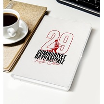 Bk Gift 29 Ekim Temalı Beyaz Defter-5, Arkadaşa Hediye , 29 Ekim Hediyesi, 100.yıl Hediyesi