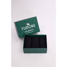 Tudors Özel Kutulu 3'lü Siyah Bambu Çorap-51523