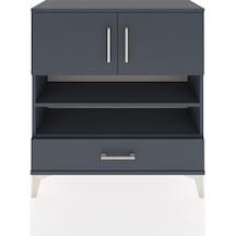 Arges Şifonyer 4 Raflı Tek Çekmeceli 2 Kapaklı 88x30x96 Antrasit-antrasit Antrasit