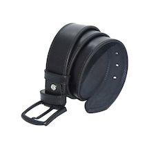 Süzer Deri 4.5 Cm Tokalı Suni Deri Düz Renk Dikişli Model Spor Kemer Siyah Siyah