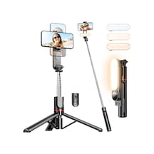 Infomax Led Işıklı Selfie Çubuğu & Tripod 111 Cm Uzatılabilir, 360 Döner Telefon Tutucu, Çıkarılabilir Bluetooth Kumanda, 3 Renk Modu & 9 Parlaklık Seviyesi, Apple Ve Android İle Uyumlu