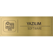 Mayeka Yazılım İsimlik Altın Metal Kapı İsimliği Levhası Yönlendirme Tabelası