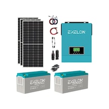 Güneş Enerjisi Bağ Evi Solar Paketi 3kva Inverter 280w Güneş Paneli 150ah Jel Akü
