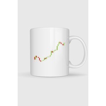 Forex Trading Backdrop Template Tasarımlı Kupa Bardak Beyaz