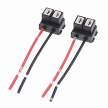 H7 Fiş Seramik Soket Adaptörü H7 Led Ampul Araba Teli Uzatma Kablosu H7 Lamba Konektörü 2 Adet