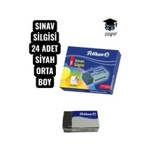 Sınav Silgisi 24 Adet Siyah Orta Boy