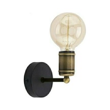 Mylights Retro Rustik Tekli Aplik Eskitme Siyah