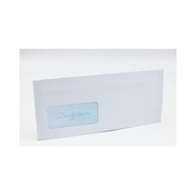 25 Adet Pencereli Diplomat Zarf 10,5 X 24 Cm 90 Gram 1. Hamur