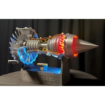 Rr Tr900 Aero Engine Modeli 27 Cm Detaylı 3d Baskı, Metalik Pla, Döner Rotorlu Havacılık Koleksiyon Ürünü