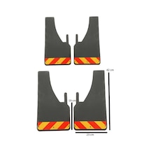 MKM Renault Master Fosforlu Sarı-Kırmızı Renkli 4'lü Paçalık Çamurluk Tozluk