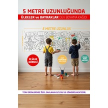 Ülkeler ve Bayrakları Boyama Kağıdı