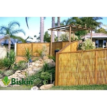 175cm Yükseklik X 500cm Genişlik Doğal Bambu Kamış Hasır Çit Dekoratif Bahçe Balkon Ve Duvar Çiti Reed Fence