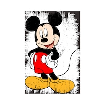 Mickey Mouse Tasarımlı Ahşap Poster Renkli - 645069975