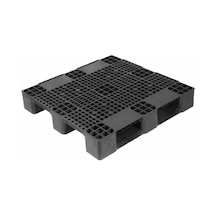Plastik Palet Üzeri Delikli Siyah 110X110X15 Cm 13 Kg