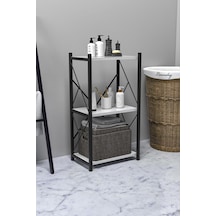 Venice Banyo Düzenleyici Banyo Dolabı Çok Amaçlı Dolap 3 Katlı Metal Mutfak Düzenleyici Beyaz