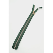 Angel Çanta Aksesuar Başlıklı Fermuar 40 Cm Light Gold Metal Zümrüt Yeşili