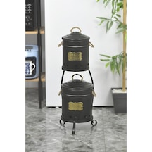 Jasper JPR-1041 Yıldıray Metal Siyah Lüks Metal Standlı Sebzelik