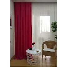 Ev Depo Home Taç Fuşya Düz Renk Soft Fon Perde Pilesiz Düz Dikim Ekstrafor Büzgü Tek Kanat Tacekssoftfonperde001, Fuşya, 60 X 260 50 x 22