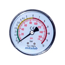 Mitalub Lastik Şişirme İçin Manometre 63mm Arka Mım6312rs