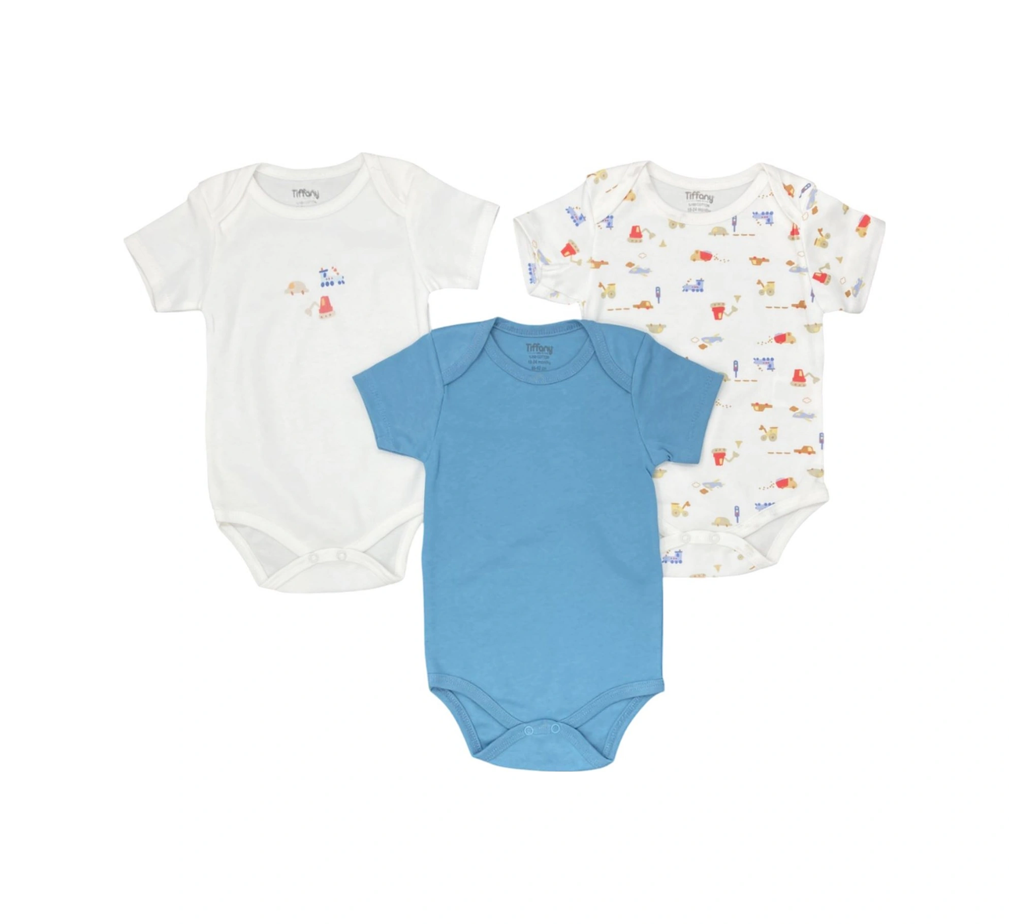 Tiffany Baby & Kids Tiffany Baby Traffic Rider Theme 3'lü Yarım Kol Body 50008 Ekru