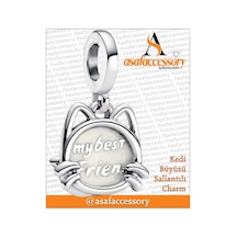 Kedi Büyüsü Sallantılı Charm / Asafaccessory Gümüş