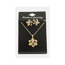 Papatya Zirkon Taşlı Set Kolye 11 71257492