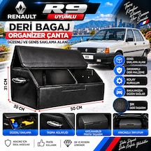 Renault R9 Uyumlu Oto Bagaj Organizeri Deri Bagaj Kutu Çanta 1