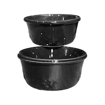 Kedi & Köpek Su Ve Mama Kabı - Seramik Siyah Kase - 2'li - Küçük Orta Irk - 14cm - 2 400ml