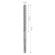 Ayrex 1x Pro Sds Plus-5x Kırıcı Delici Delme Ucu Donatılı Beton, Beton, Ø 10,00 Mm, Professional Aksesuar Kırıc