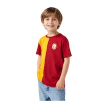 Galatasaray Parçalı Sarı-kırmızı 5 Yıldız Çocuk T-shirt Kırmızı - Sarı