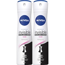 Nivea Invisible Black & Whıte Clear Kadın Sprey Deodorant 2 x 150 ML
