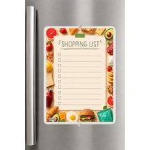 Alışveriş Listesi - A5 - Mıknatıslı - Pvc - Buzdolabı Notluk & Masaüstü - Yaz Sil - Planlayıcı - 4344 Çok Renkli