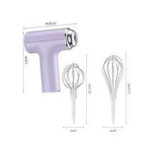 Ulzyvf Yumurta Yiyecek Taşınabilir Süt Pişirme Mutfak Mor Mor Mikseri Kremalı Köpürtücüler Kek Kablosuz Hız Hamuru Gereçleri Elektrikli Çırpıcı Adet 3 1 Hk Mor