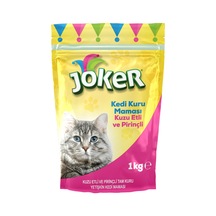 Joker Kuzu Etli Pirinçli Tam Kuru Yetişkin Kedi Maması 1 Kg - 6 Adet Tarı