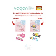 4'lü Saç Toka Seti Önce Birleştir,sonra Tak 2 Paket 4 Adet Gönderilir Yapı Toka Seti Ff 7134-7135