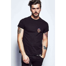 Ayı 3D Gözlük 3 Boyutlu Gözlük Baskılı Siyah Erkek Tshirt