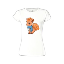 Pokemon Go - Vulpix Beyaz Kadın Tshirt 001