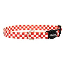 Candy Cane Kedi Boyun Tasması, Boğulma Önleyici Kilitli, Zil Hediyeli Kırmızı,beyaz Kareli