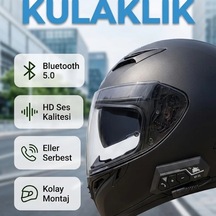 Bt22 Bluetooth 5.0 Motosiklet Kask Kulaklığı Eller Serbest Müzik Ve İnterkom Özellikli