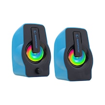 Rampage Rms-G7 Falsetto 2.0 6 Watt Rgb Ledli Mavi Gaming Usb Spea