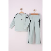 Monox Kız Çocuk Kurdale Detaylı Fitilli Polar Takım Yeşil Monox Kız Çocuk Kurdale Detaylı Fitilli Polar Takım Yeşil